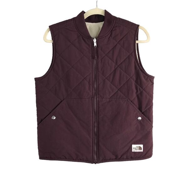 THE NORTH FACE Reversible Sherpa Lined Vest Women M/L Gorpcore Outdoor Everyday - Picture 6 of 16